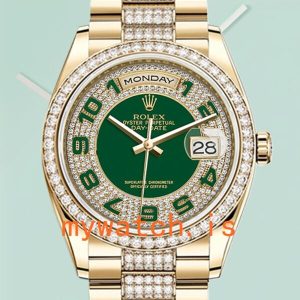 Rolex Day-Date 36mm Mens m118348-0056 Green Dial: A Symbol of Prestige and Elegance