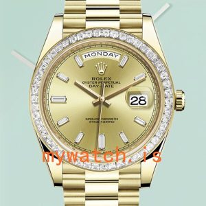Rolex Day-Date 228398TBR-0002 40mm Mens President Bracelet: Authentic vs. Replica