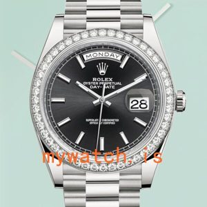 Rolex Day-Date Men’s 228349BKSP 40mm Black Dial Stainless Steel: A Timeless Masterpiece